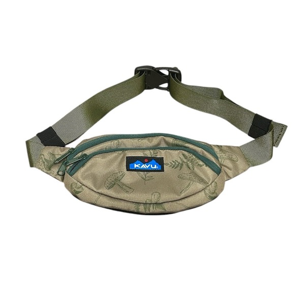 KAVU Spectator Belt Bag Mushroom Hunt Fanny Pack Water Resistant Outdoor Travel - Picture 1 of 5